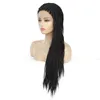 HD Box Braided Curly Synthetic Lace Front Wig [Purple Simulation Human Braiding Hair Frontal Braids Wigs 180809#4