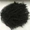 Drawstring Ponytail för svart Kvinnor Curly Kinky Short High Bun Clip på Afro Puff Human Hair Extensions