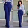 Pantalons pour femmes Casual Loose Dames Pantalons Office Lady Formelle Couleur Solide Fashon Slim Flared High Taille 211124