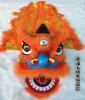 Klassisk Kid Lion Dance Mascot Kostymålder 5-10 14 tum Tecknad Ull Prop Sub Play Funny Parade Outfit Klänning Sport Traditionell Party Carnival