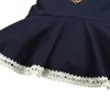 Robes de fille infantile né bébé fille robe à manches et bandeau mode léopard coeur brodé a-ligne princesse 0-12m