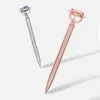 Ballpoint Pens Crystal Diamond Hat Model Pen Creative Cute Signing Ball Point Metal Gel Stationery School Office Supplie