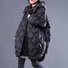 Casaco coreano, jaqueta de inverno feminino, Parque longo casaco, top de manga comprida, além de Abrigos mujer algodão para baixo jaqueta tamanho frete grátis 210203