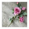 Dekoracyjne kwiaty wieńce fioletowy sztuczny gałąź jedwab rose dekoracje ślubne DIY kwiatu aranżacji Boże Narodzenie spadek do domu