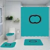 Rayé Imprimé Rideaux De Bain De Mode Salle De Bains Décoration Lettre Tapis Antidérapants Personnalité Imperméable Rideaux De Douche