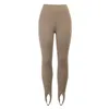 Design Woman Spodnie Rib New Fashion Slim Cienkie Wysokie Talia Krok Sporty Siłownia Legginsy Casual Pit Bar Spodnie