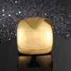 Fashion Gold Large Rings for Women Party Jewelry Big Square Cocktail Ring 316L Stainless Steel Anillos Mujer 210623