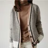 Colorfaith Inverno Primavera Donna Maglioni Plaid Alla Moda Stile Coreano A Quadri Maglia Oversize Cardigan SWC291 210914