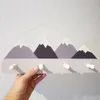 Nordic Style Wooden Mountain Kids Coat Rack Geometric Art Shelf For Clothes 4 Hook of 1piece Room Decor Idea Gift Y200429