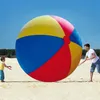 Гигантская радуга надувной PVC пляжный мяч красочный плавательный бассейн аксессуар накачанные шарики детские летние праздник открытая вода игрушка