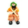 7 Style 25cm drôle vintage coloré pull string de marionnette clown en bois marionnette pavé