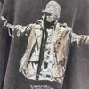 Men's Hoodies Long loose electronic rap casual Ye sleeve printed T-shirt