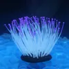 Fish Tank Glowing Decorations Effect Artificial Silicone Plant Sea Anemone for Aquariums Decoration Ornament