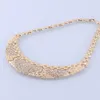 Nya kvinnor Dubai Gold Crystal Necklace Earrings Armband Rings Party Wedding Bridal Accessories Smycken Sets3392880