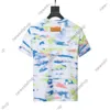 2022 Summer Mens T-shirts T-shirt Designer T-shirt de luxe Couleur Graffiti Lettres Imprimer T-shirts Vêtements de mode Femmes manches courtes279l