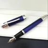قلم M فاخر كلاسيكي رائع للغاية ملمس مارين فيرن ذو توقيع محدود قلم حبر جاف أقلام حبر للكتابة مع الرقم التسلسلي 14873/18500
