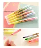 Highlighters 50 Pcs/Lot Twin Color Highlighter Lumina Marker Pen Colorida Caneta Stationery Office Material School Supplies