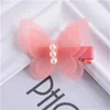 Baby Girl Lovely Butterfly Hair CLIP Fairy Princess HAIR Hairpin Tulle Net Fabric Pearl Barrettes Kids Girls Hair Accessories Gift 175 Y2