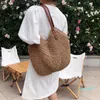 Designer-Umhängetaschen, handgewebte Damen-Handtasche, böhmische Sommer-Stroh-Strand-Einkaufstasche, Reise-Shopper, Weben, Einkaufen