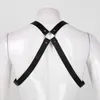 Belts Men Punk Sexy Hollow Up Short Tanks Crop Top PU Leather O-ring Rivets Decor Underwear Crisscross Back Vest Restraint Chest Belt