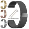 Bracelet en acier inoxydable en gros maille milanaise bracelet de montre Starp fermeture magnétique boucle bracelets de montre 16 18 20 22 24mm
