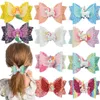 3 pollici ragazza bambino capelli arco clip unicorno paillettes sirena barrettes hairbow tornante capelli di natale testa accessori 12 colori JJD13570