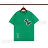 2022 Zomer Parijs Heren T-shirts Designer Tee Luxe Flocking Brief Tshirt T-shirt Klassieke Mode Groene Womens Korte Mouw Casual Katoenen T-shirt T-shirt Tops