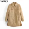 Toppies Femme Veste Kaki Blouse Conception Manteau Printemps Mujer Chaqueta Mince Femme Parkas 210819