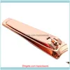 Art Salon Health Beautycarbon Steel Tondeuses professionnelles Coupe-ongles de haute qualité Rose Gold Outils de réparation Finger Toe Ciseaux Drop Deliver