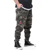 Mäns byxor Fashion Casual Multi-Pocket Bomull Outdoor Oversized Loose Camouflage Cargo Hip Hop