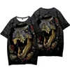 Животное динозавр 3D футболка женщины / мужчины мальчики / для девочек детский малыш ребенок с коротким рукавом смешные футболки графические тройники детская одежда косплей