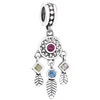 Diğer DIY Charm Celebration Stars Espresso Can Dreamcatcher Kolye 925 STERLING Gümüş Boncuk Fit Bilezik Takı