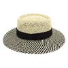 Été mer plage chapeau hommes femmes creux herbe chapeau de paille homme femme plat large bord chapeaux soleil chapeau mode voyage casquettes 2022 nouveau 12 couleurs