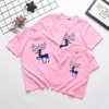 Matching Family Look Outfits Christmas Reindeer Casual Cotton Top Summer Short Sleeve t-shirt Father Mother and Daughter Clothes 210713