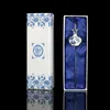 Bookmark Chinese Folk Style Metal Bookmarks Vase Dragon Phoenix Lotus Flowers Patterns Blue And White Porcelain Luxury Gift
