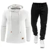 Männer Trainingsanzüge 2021 Trainingsanzug Männer Marke Männliche Feste Kapuze Sweatshirt Und Hosen Set Herren Hoodie Sweat Anzug Casual Sportswear S-5XL