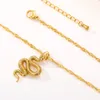 Designer Ketting Luxe Sieraden Charm Goth Snake Animal Hanger voor Dames Stainer Steel Gold Chain Boho Bijoux Party Gift