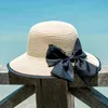 حافة واسعة القبعات الإناث اليدوية الكروشيه قش طوي كبير للنساء الصيف الشمس قبعة الأزياء شاطئ المرأة JX41