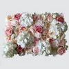 Flores decorativas grinaldas 3d parede artificial e flor falsa usar marfim rosa rosa para decoração de fundo de casamento