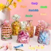 1000pcs Bags+Wire Ties Plastic Gifts Packaging Pouches Birthday Wedding Party Bakery Cookies Snack Biscuit Candy Popcorn Pouches