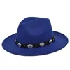 여성을위한 Fedora 모자를 느꼈다 Fedoras 대량 공식적인 모자 여성 남자 와이드 브림 재즈 파나마 모자 여성 남성 파티 모자 도매