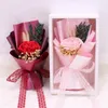 Декоративные цветы венки 2021 прекрасный розовый мыльный букет подарочной коробку Валентина день сюрпризы подделка для одежды для бросания
