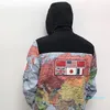 Designer-Fashion Mens Jackets Clothing Women Designer World Map Reflective Jacket Men Outerwear Winter Coat Asian Size M-XXL