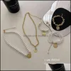 Bedelarmbanden sieraden armband parel ketting, eenvoudige boog, koele trui drop levering 2021 amw0i