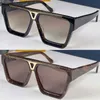 EVIDENCE SUNGLASSES Z1502E 디자이너 뉴 백만장자 망 선글라스 10.0 두께 3차원 스퀘어 플레이트 패션 심플 스타일 안티 UV400 블랙 골드