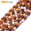 Facetted Mookaite Jasper Naturlig rund sten lösa pärlor för smycken gör pärlor DIY Creative Gifts 15 "Strand grossist Q0531