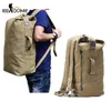 Canvas Travel Climbing Bag Tactical Military Backpack Women Army Bags Bucket Bag Shoulder Sports Bag Male Outodor XA208+WD Q0721