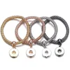 New Snap Bangles Jewelry Rose Gold Elastic Snap Bracelets Metal Snap Button Charms Jewelry Bracelet For Wom jllNSD