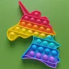 Pressing Toys Logical Thinking Suitable for All Ages Can Relieve Stress Silicone Cute Unicorn Bubble Game Board