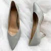 2021 kadın bayanlar gerçek gerçek deri elbise ayakkabıları 6cm kedi kedi yavrusu yüksek topuklu sonbahar yağma ayak parmağı düğün partisi çalışması katı pompalar ayakkabı slip-on boyut 34-43 çıplak